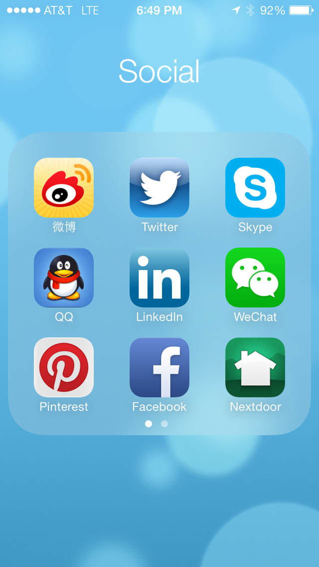 Apps in a folder (iOS7)