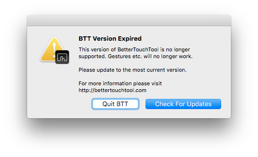BetterTouchTool Expiration