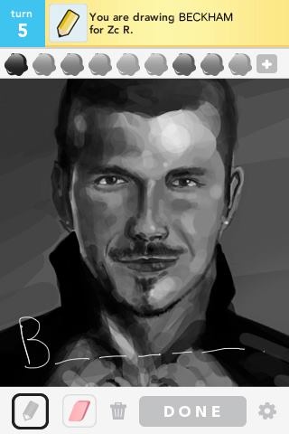Fake Draw Something Picture for Beckham