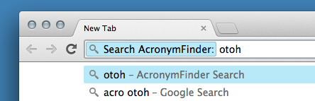Searching AcronymFinder.com in Google Chrome